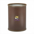 Collegiate Logo Football Texture Oval Wastebasket - Louisiana State